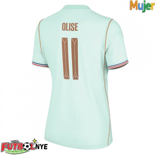 Camiseta Francia Michael Olise #11 Visitante Equipación para mujer Mundial 2026 manga corta